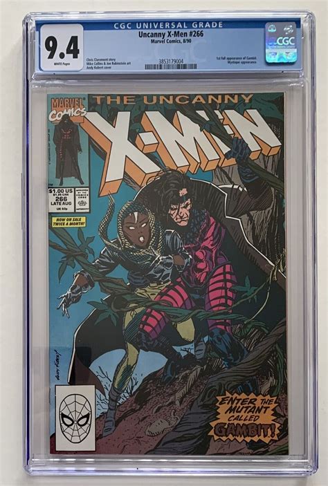 1990 Uncanny X Men 266 1st Full Appearance Of Gambit Cgc 94 Wp Comic Books Copper Age