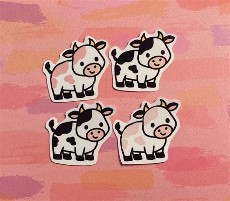 Cow Sticker Pack Etsy