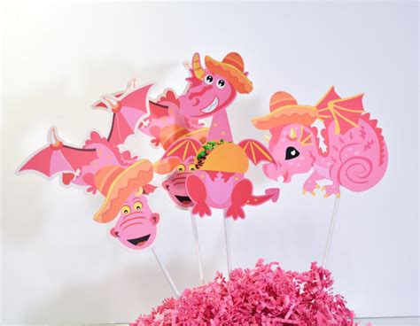 4 Taco Dragon Centerpieces Taco Birthday Party Taco Dragon Decoration