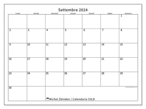 Calendario Settembre Michel Zbinden It