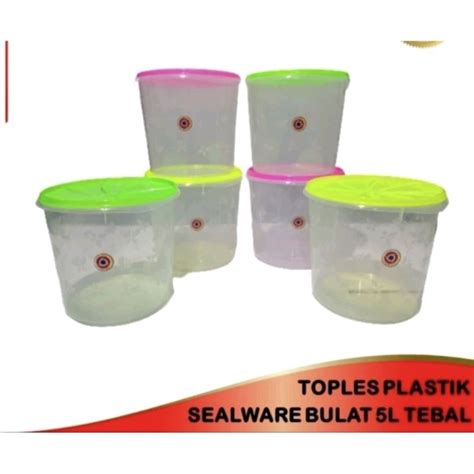 Jual Toples Plastik Sealware Oriplast Liter Toples Kerupuk Toples