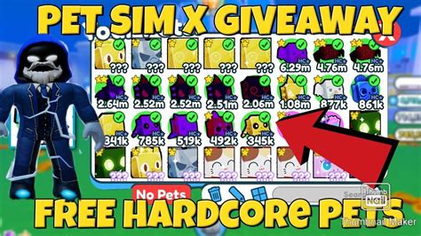 Live Pet Sim X Giveaways With Viewers Huges Hardcore Exclusive