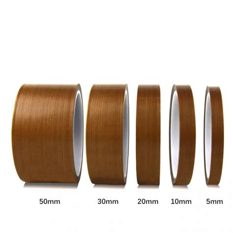 Teflon Ptfe Coated Fiberglass Adhesive Tape Heat Insulation