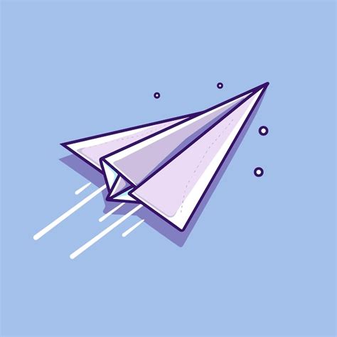 Ilustración Vectorial De Papel De Dibujos Animados De Avión Aéreo
