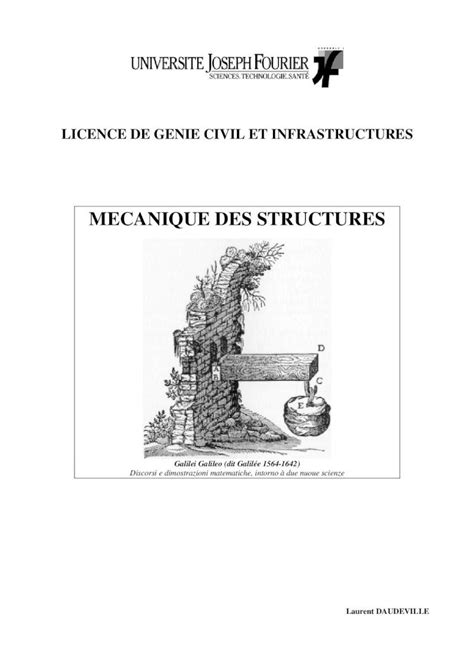 PDF MECANIQUE DES STRUCTURES F2School 2020 1 7 MECANIQUE DES