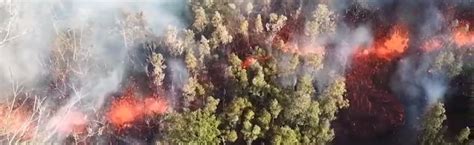 Drone Captures Kilauea Eruption Evacuations In Hawaii Taking Place