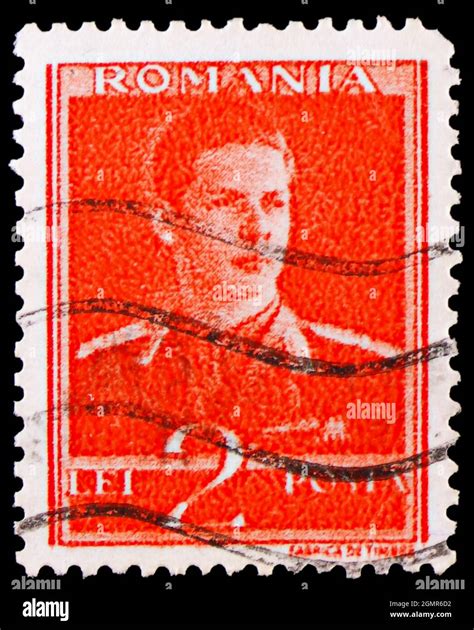 MOSCOW RUSSIA JULY 31 2021 Postage Stamp Printed In Romania Shows