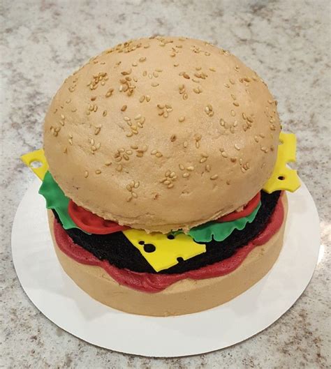 Cheeseburger cake | Burger cake, Cheeseburger cake, Custom cakes