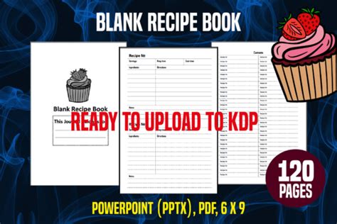 Blank Recipe Book Designs Graphics