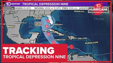 Tracking Tropical Depression 9 See Latest Forecast Cone Spaghetti Models Satellite Youtube