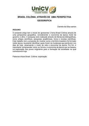 Questionário II Fundamentos e Prática no Ensino de Geografia