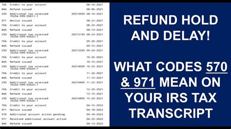 What Do Codes And Mean On My Irs Tax Transcript How Long Will