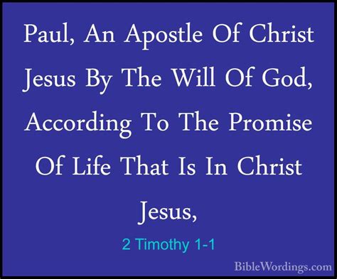 2 Timothy 1 - Holy Bible English - BibleWordings.com