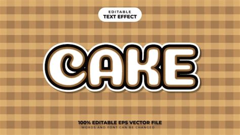 Premium Vector Cake Text Effect