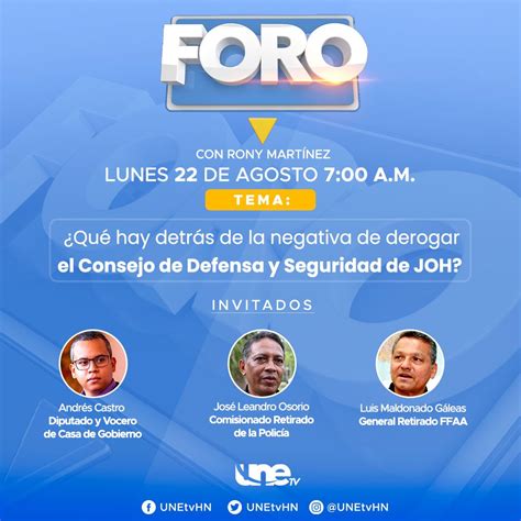 Une Tv On Twitter Unetv Te Invita A Que No Te Pierdas El Foro