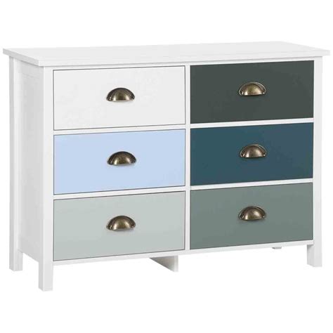 Homcom Wide Chest Of Drawers Storage Cabinet Drawer Dresser With