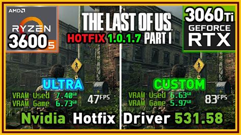 The Last Of Us Part I PC Hotfix 1 0 1 7 R5 3600 RTX 3060 Ti