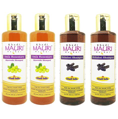 Khadi Mauri Herbal Combo Pack Of Amla Rosemary Shikakai Shampoo