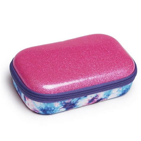 Zipit Glitter Large Pencil Box For Girls Sturdy Storage Container For School And Office