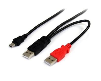 CABLE USB STARTECH 0 9 MTS MINI USB B 2 X USB A MACHO MACHO