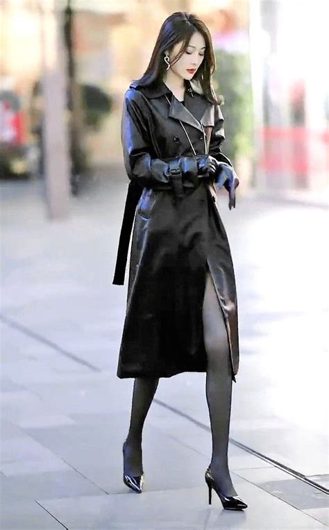 Leather Gloves Outfit Black Leather Gloves Trench Coat Outfit Leather Trench Coat Glove