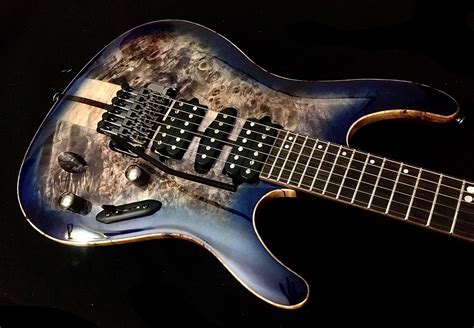 Ibanez Premium S Pbz Clb Cerulean Blue Burst Poplar Burl Top