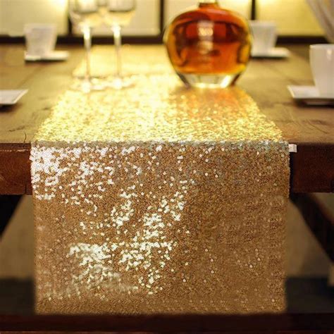 30x275cm Gold Silver Sequin Table Runner Sparkly Bling Banquet Wedding Decor Tablecloth Party