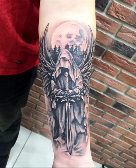 Pin By Korps Tatoo On Dessin Tatooeric Dark Tattoos For Men Guardian