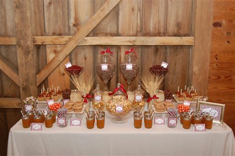 How To Set Up A Fall Wedding Candy Buffet Table