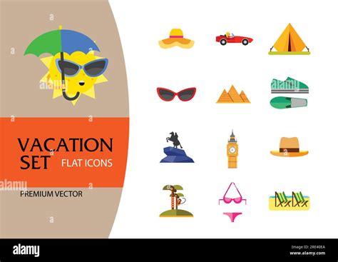 Vacation Icon Set Stock Vector Image And Art Alamy