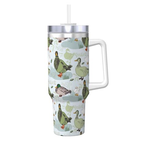 Haiem Mallard Ducks Wild Birds Printed OZ Ice Bully With Handle Portable For Hot Cold