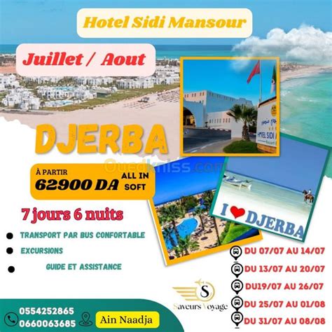 Voyage Oranise Djerba Souse Par Bus Confortable Alger Alg Rie