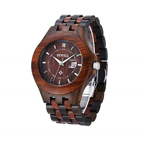 楽天市場ビーウェル BEWELL ウッドウォッチ 木製腕時計 メンズ 男性用 W080A Bewell Wooden Watches