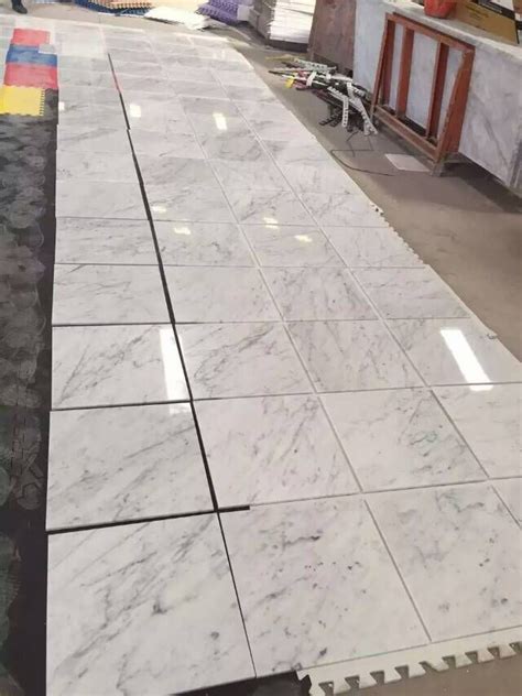 Carrara White Marble Tiles White Polished Marble Stone Flooring Tiles