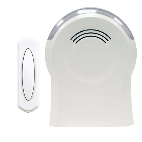 Defiant Wireless Battery Operated Tabletop Doorbell Kit With Led Strobe Light And Wireless Push