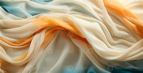 Bright light linen fabric, texture panoramic background - AI generated ...