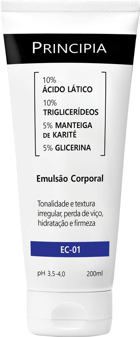 HIDRATANTE EMULSÃO EC 01 CORPORAL PRINCIPIA BISNAGA 200ML GTIN EAN