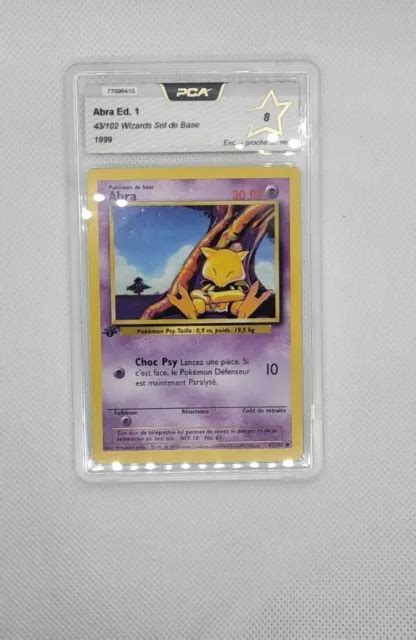 CARTE POKÉMON ABRA 43 102 PCA 8 Set de Base Édition 1 FR EUR 45 00