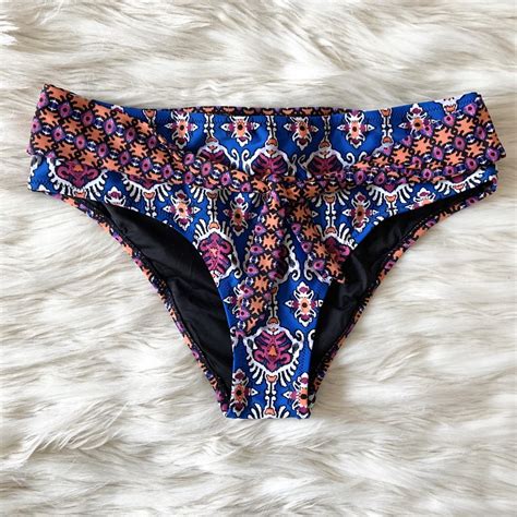 Sexy Geometric Bikini Bottoms This Minkpink Blue Depop