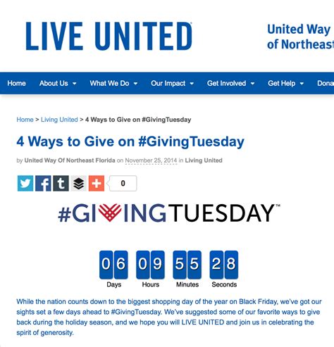 The United Way Of Northeast Florida Added A Great Countdown Clock To