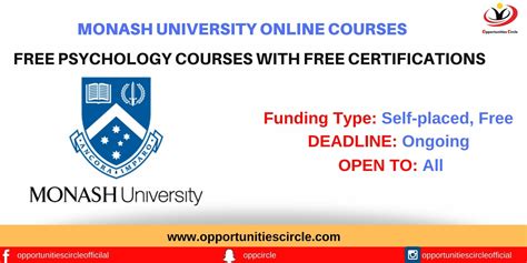 Online Free Psychology Course From Monash University Free Certification