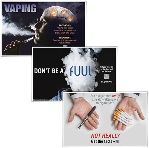 Amazon.com: ToucanEd Anti-Vaping Posters/Risks of Vaping–Set of Three―quit vaping - e-cigarette ...