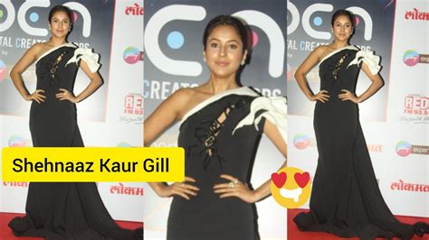 Shehnaaz Gill Looking Gorgeous In Black Outfit 🖤 At Lokmat Digital