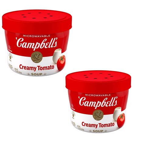 Campbell S Creamy Tomato Soup Microwaveable Bowl 15 4oz Pack Of 2