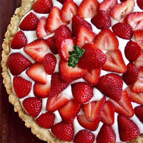 Strawberry And Cream Tart Happy Simple Living