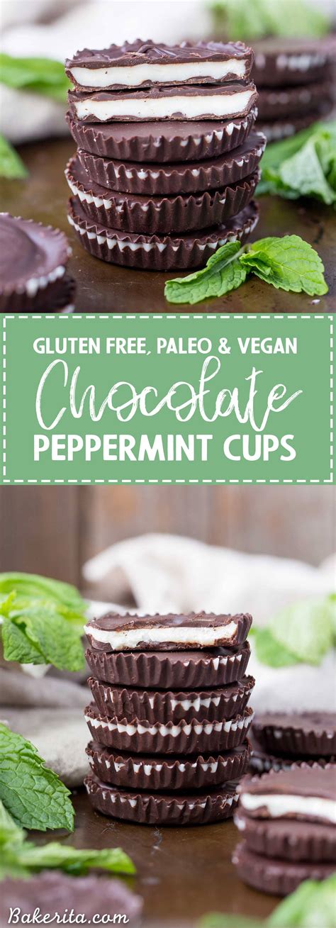 Chocolate Peppermint Cups Gluten Free Paleo Vegan • Bakerita