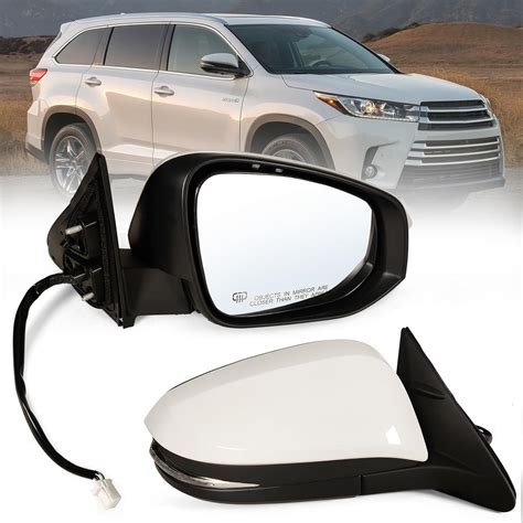 Lqito Right Passenger Side Mirror Fits 2014 2019 Toyota Highlander With Power Glass