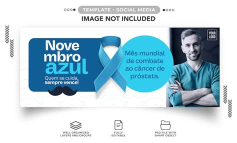 Publicación De Banner En Redes Sociales Campaña Azul Contra El Cáncer