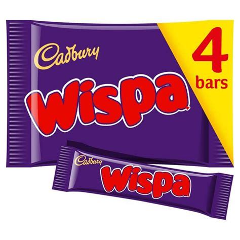 Cadbury Wispa Chocolate Bars 4x30g