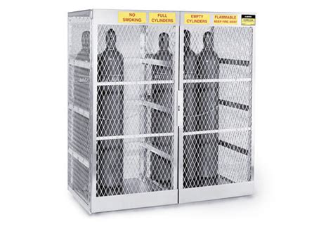 Aluminum Compressed Gas Lockers Vertical Storage 20 Cylinders John